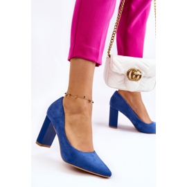 PS1 Blaue Estilia Wildleder-Pumps mit hohem Absatz 2