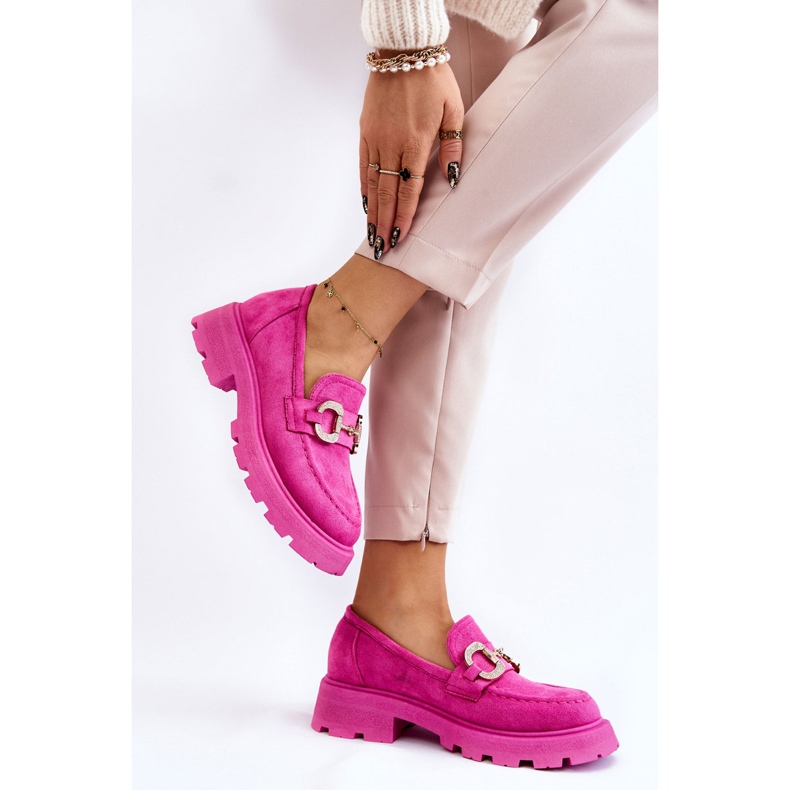 PS1 Damen Wildleder Plateauschuhe Pink Deira rosa 2