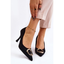 PS1 Elegante High Heels mit modischer schwarzer Edelverzierung 1