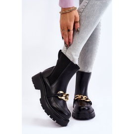 PG1 Warmer Damenstiefel mit Frontverzierung Schwarz Tilda 1