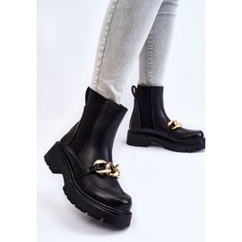 PG1 Warmer Damenstiefel mit Frontverzierung Schwarz Tilda 2