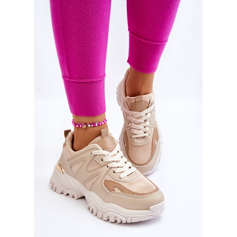 PG1 Klassische Sportschuhe auf beiger Bowie-Plattform 2