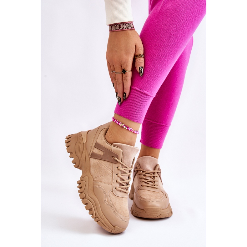 PG1 Modische Sportschuhe Sneakers Beige Frezio 1