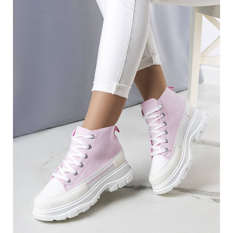 BM Pinkfarbene Sneaker mit hohem Plateau von Tillys rosa 1