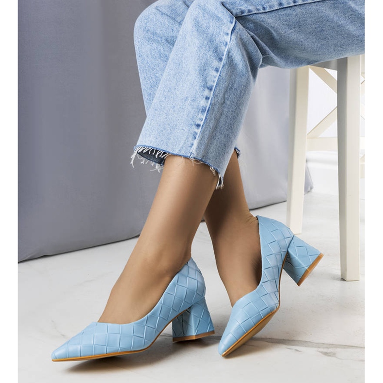 BM Blaue Pumps mit Absatz von Migne 1