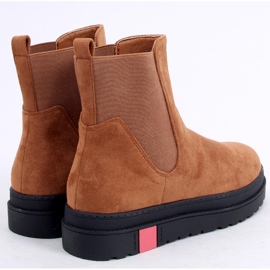 Chelsea-Boots auf einem Kamel mit hoher Sohle NS139P Camel braun 2