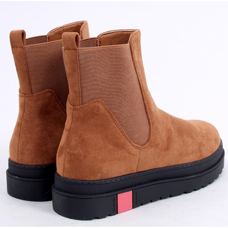 Chelsea-Boots auf einem Kamel mit hoher Sohle NS139P Camel braun 2