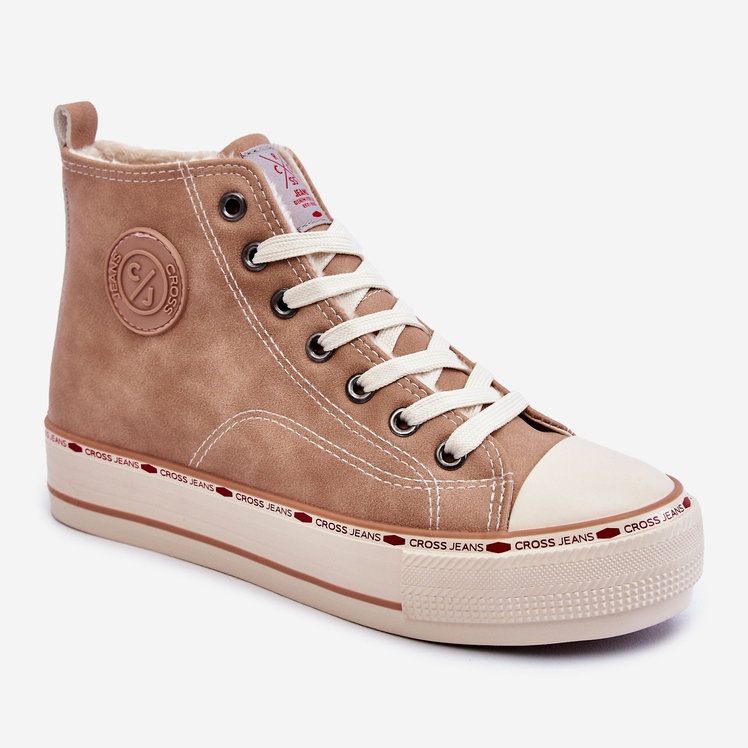 Damen High Cross Jeans KK2R4045C Beige Turnschuhe 1