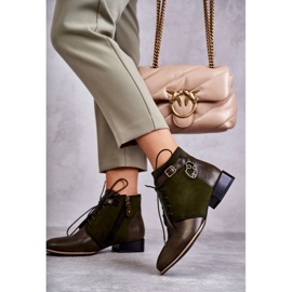 Damen Lederstiefel Maciejka 5743A-09 Grün 1