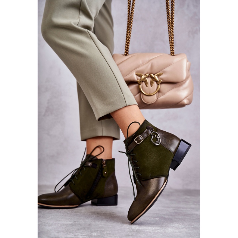 Damen Lederstiefel Maciejka 5743A-09 Grün 1