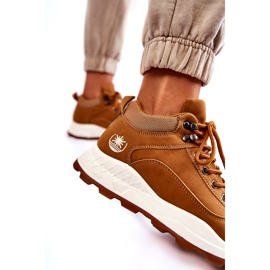 Isolierte Kamel -Trekkingstiefel der Frauen braun 3