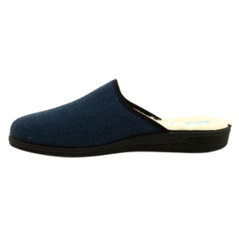Befado Herrenhausschuhe isoliert mit Schaffell PU 000M325, Marineblau 2