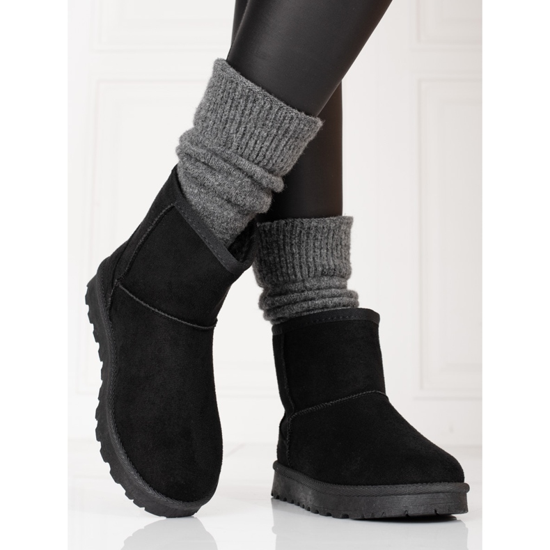 Schwarze Shelovet-Schneestiefel für Damen 1
