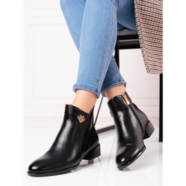 W. Potocki Potocki Damenstiefel mit flachem Absatz schwarz 1