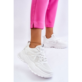 BM Klassische Plateau Sneakers Weiß Larec 2