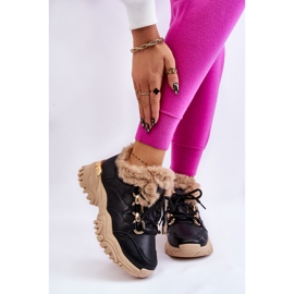 PM1 Isolierte Sportschuhe für Damen mit Schnürsenkeln Schwarz Beige Kerberos 1