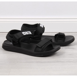 Big Star HH174842 schwarze Herren Sportsandalen mit Klettverschluss 1