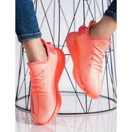 SHELOVET Textil-Sneaker auf der Plattform orange 1