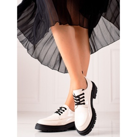 La.Fi Stylische Schnürschuhe weiß schwarz 2