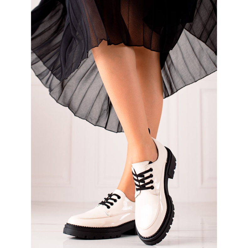 La.Fi Stylische Schnürschuhe weiß schwarz 2