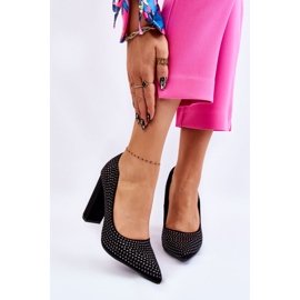 Wildlederpumps mit Ziernieten Black Dories schwarz 1