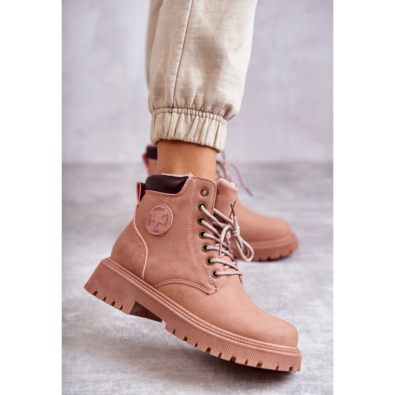 News Warme Stiefel aus Leder Rosa Felizia Trappers 2