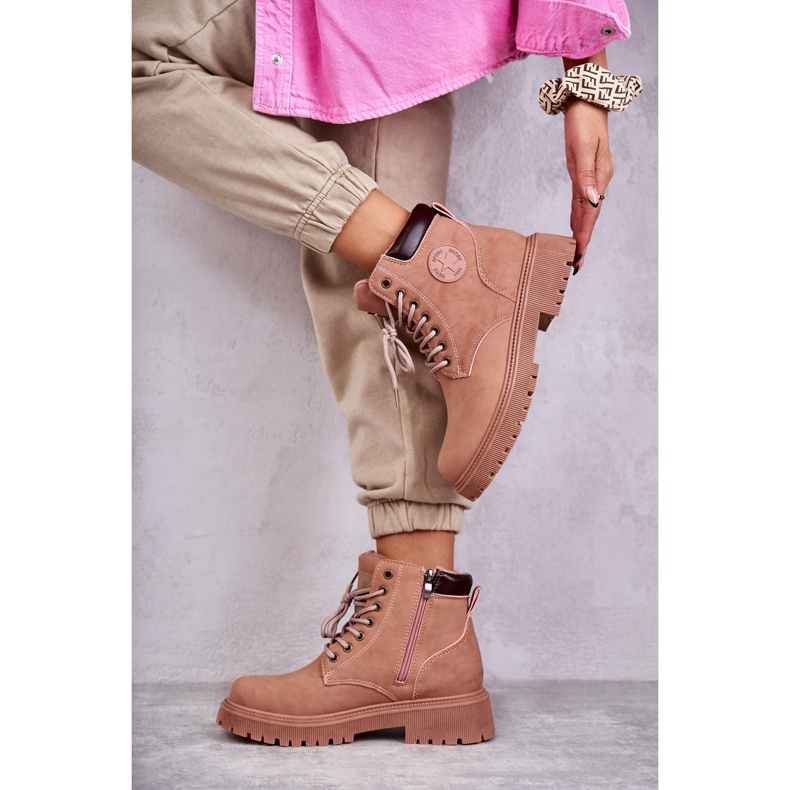 News Warme Stiefel aus Leder Rosa Felizia Trappers 4