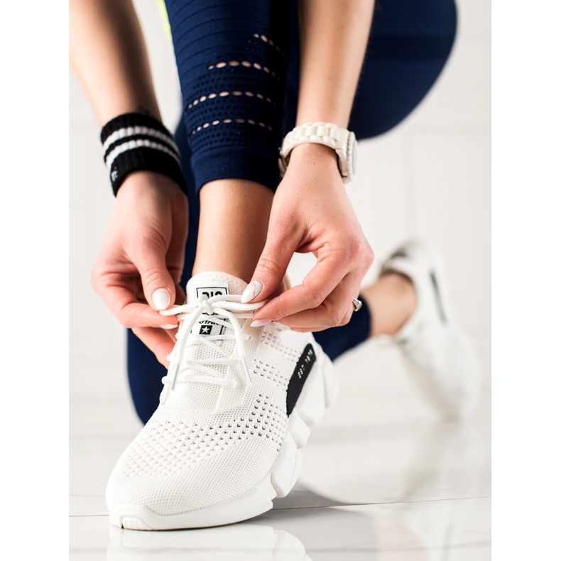 Openwork Damen Sneakers Big Star JJ274271 weiß 2