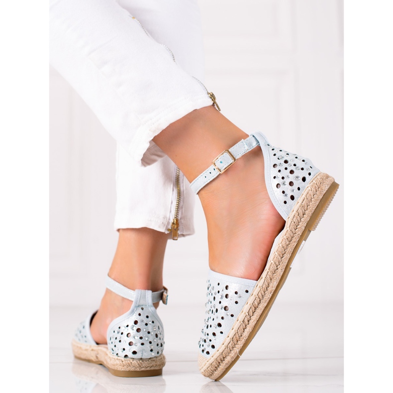 T.Sokolski Espadrilles mit Kristallen blau 1