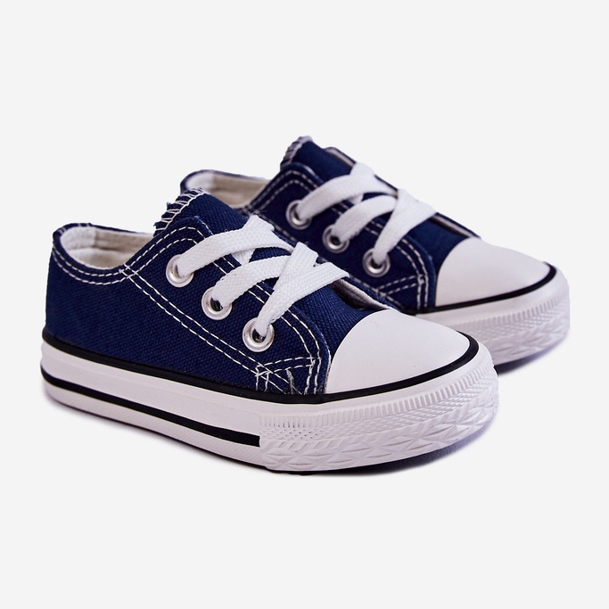 Klassische marineblaue Filemon Sneakers für Kinder 1