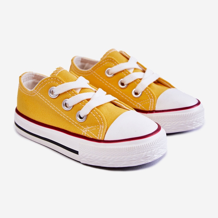 Klassische gelbe Filemon Sneakers für Kinder 1