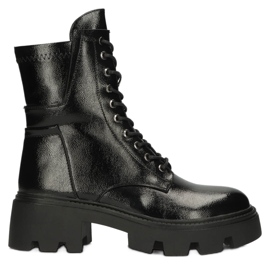 Frauen glänzende isolierte Stiefel Filippo DBT4095 Schwarz 1