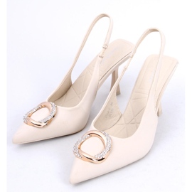 BM Pumps mit offenem Absatz von Constance Beige 2