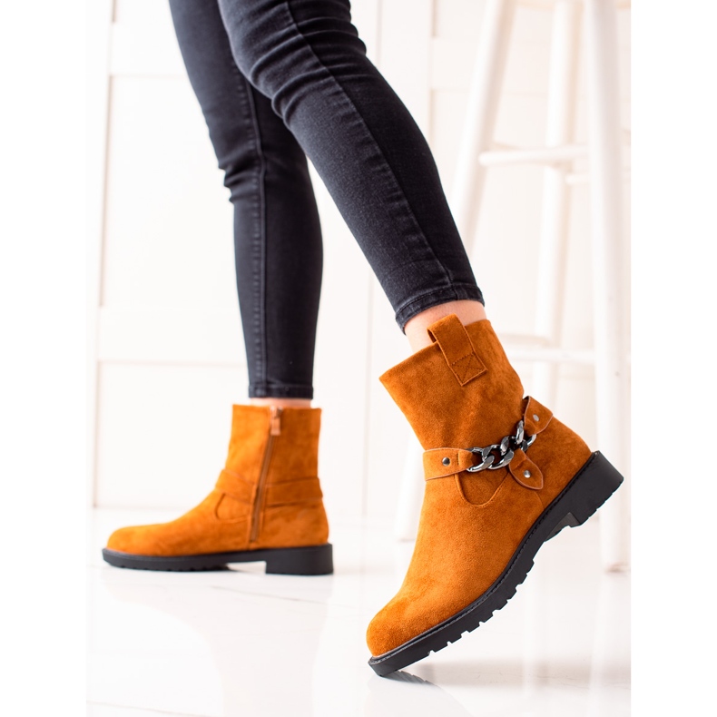 Weide Klassische Arbeiter aus Wildleder orange 1