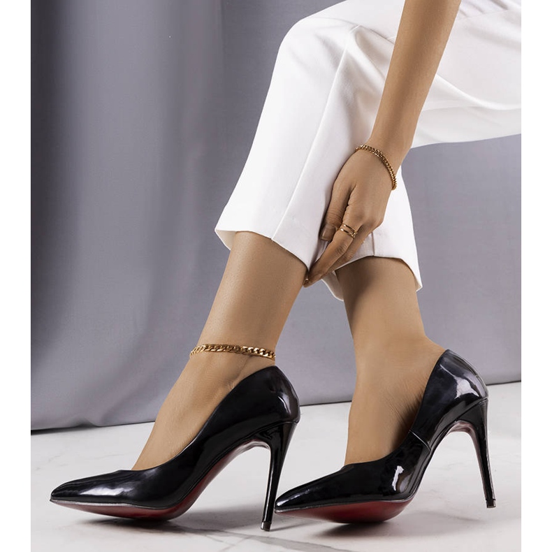 PA1 Zayd schwarz lackierte High Heels 1