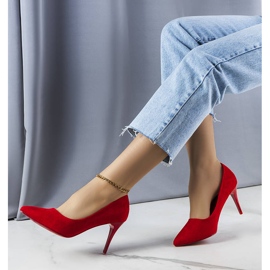 PA1 Alayah rote Pumps aus Öko-Wildleder 1