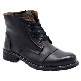 Olivier Herren 312 schwarze Schneestiefel 2