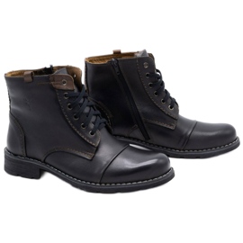 Olivier Herren 312 schwarze Schneestiefel 3