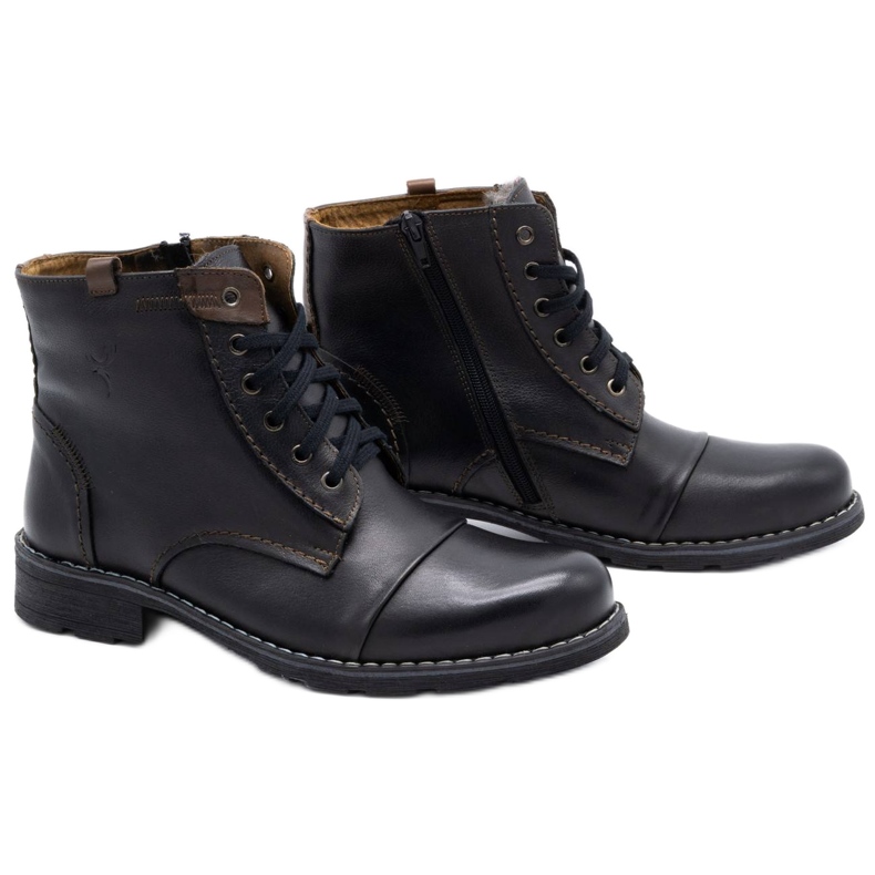 Olivier Herren 312 schwarze Schneestiefel 3