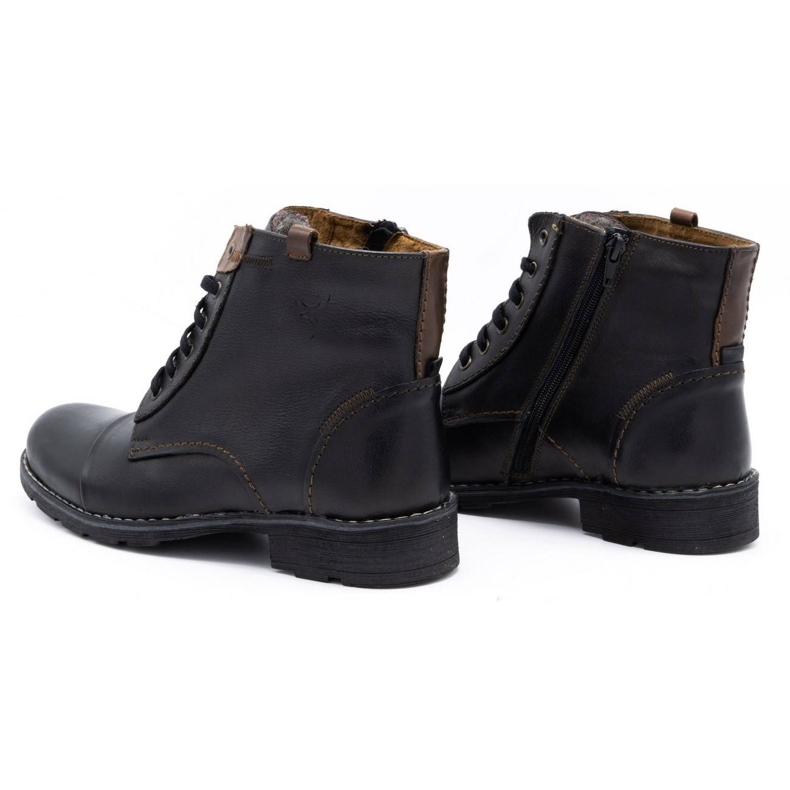 Olivier Herren 312 schwarze Schneestiefel 4