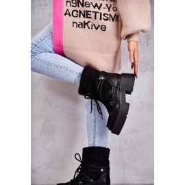 Damenstiefel C-275 Schneestiefel mit Schaffell, schwarz 2