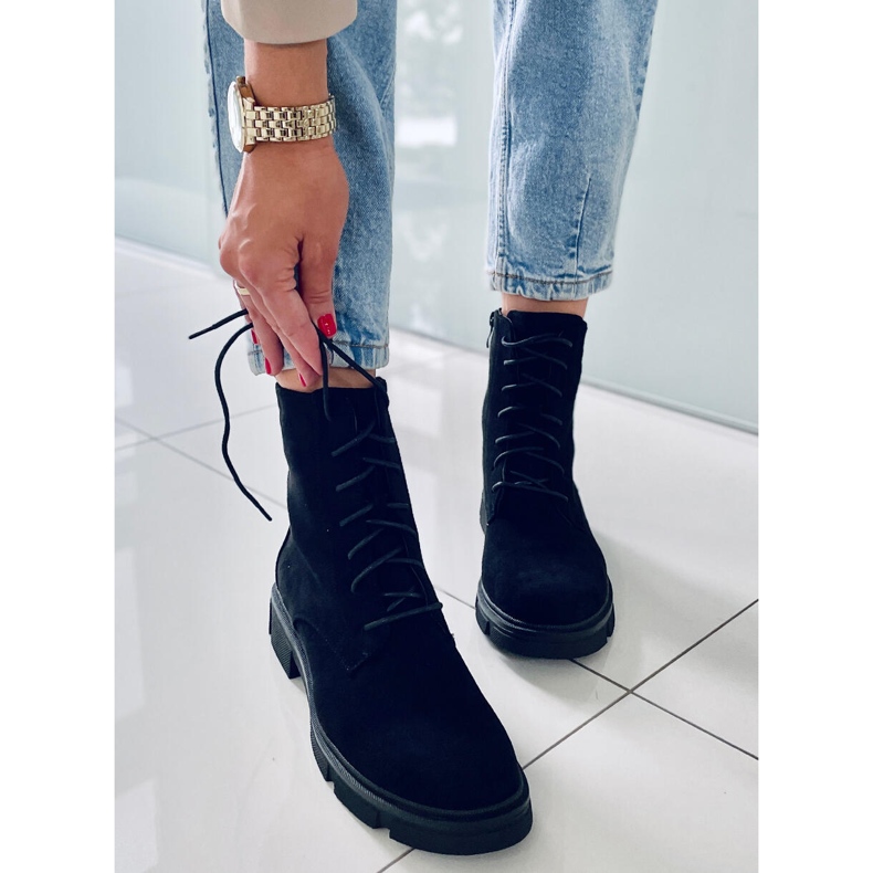 PA1 Zoe Black Schnür-Arbeiter schwarz 2