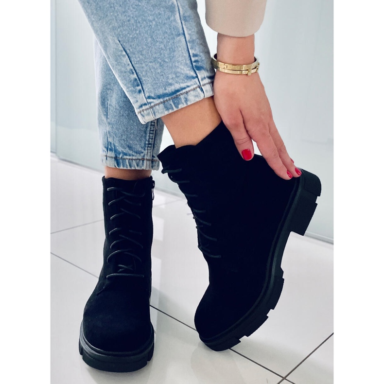 PA1 Zoe Black Schnür-Arbeiter schwarz 1