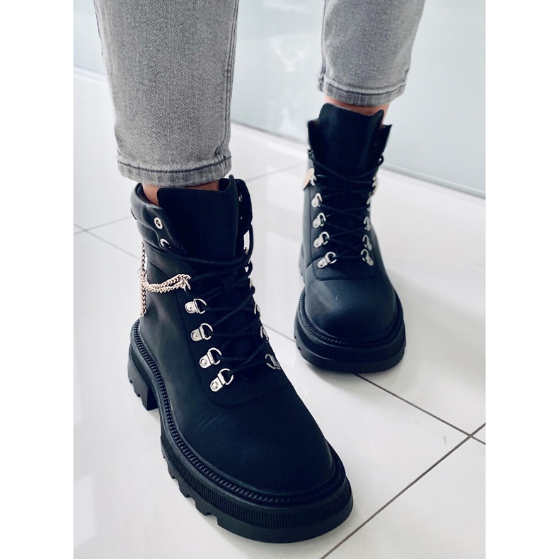 PA1 Hudson schwarze Trapper-Stiefel 2