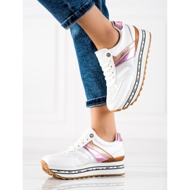 G2G/Good To Great Weiße und rosa Fashion Sneakers 2