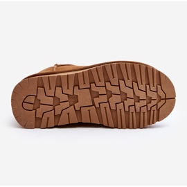 Modische niedrige Schneestiefel aus Wildleder Camel Nucca braun 2