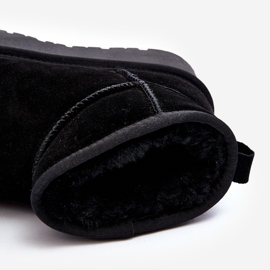 Modische niedrige Schneestiefel aus Wildleder Schwarz Nucca 1