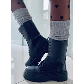 BM Schnürboots auf hoher Rage Black Sohle schwarz 4