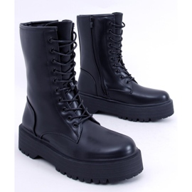 BM Schnürboots auf hoher Rage Black Sohle schwarz 5