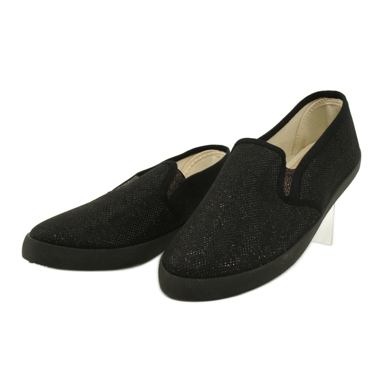 Sabatina Slip-On-Sneakers schwarz Glitzer DMC-15 2